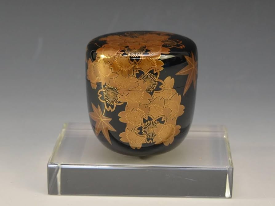 J5702 蔦屋漆器店「輪島塗 鳳凰 蒔絵 文庫」在銘/共箱付 金彩 文